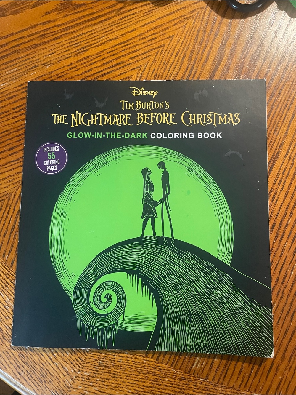 Disney the nightmare before christmas glow in the dark coloring book